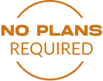 No Plans required logo