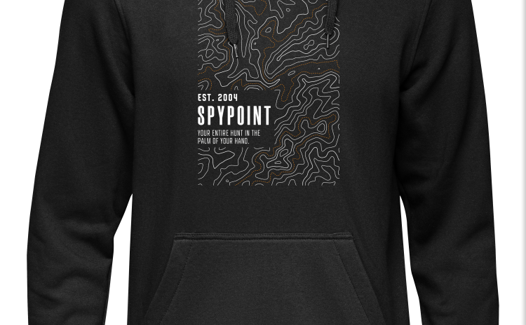 HOODIE SPYPOINT-TOPOGRAPHYS-Black